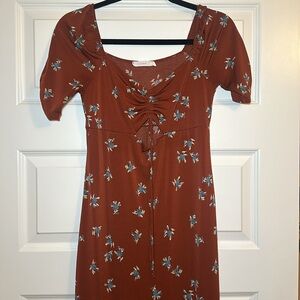 Lush brand- Red Floral Dress- Size Small- Gently Used and in Great Condition
